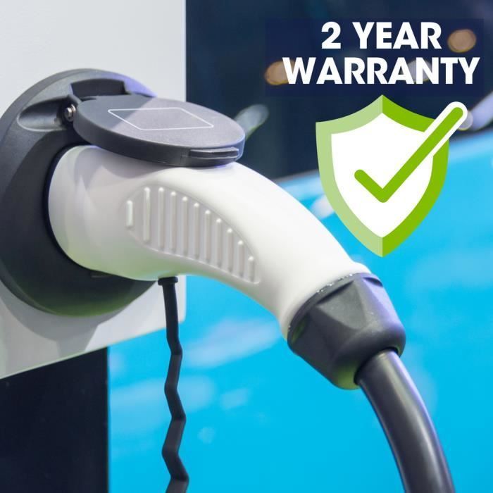 Cable de carga para vehículos eléctricos de 22 kW y 32 amperios / Trifásico / 5 m / Tipo 2 a Tipo 2 para Tesla BYD Atto 3 MG4 ZS