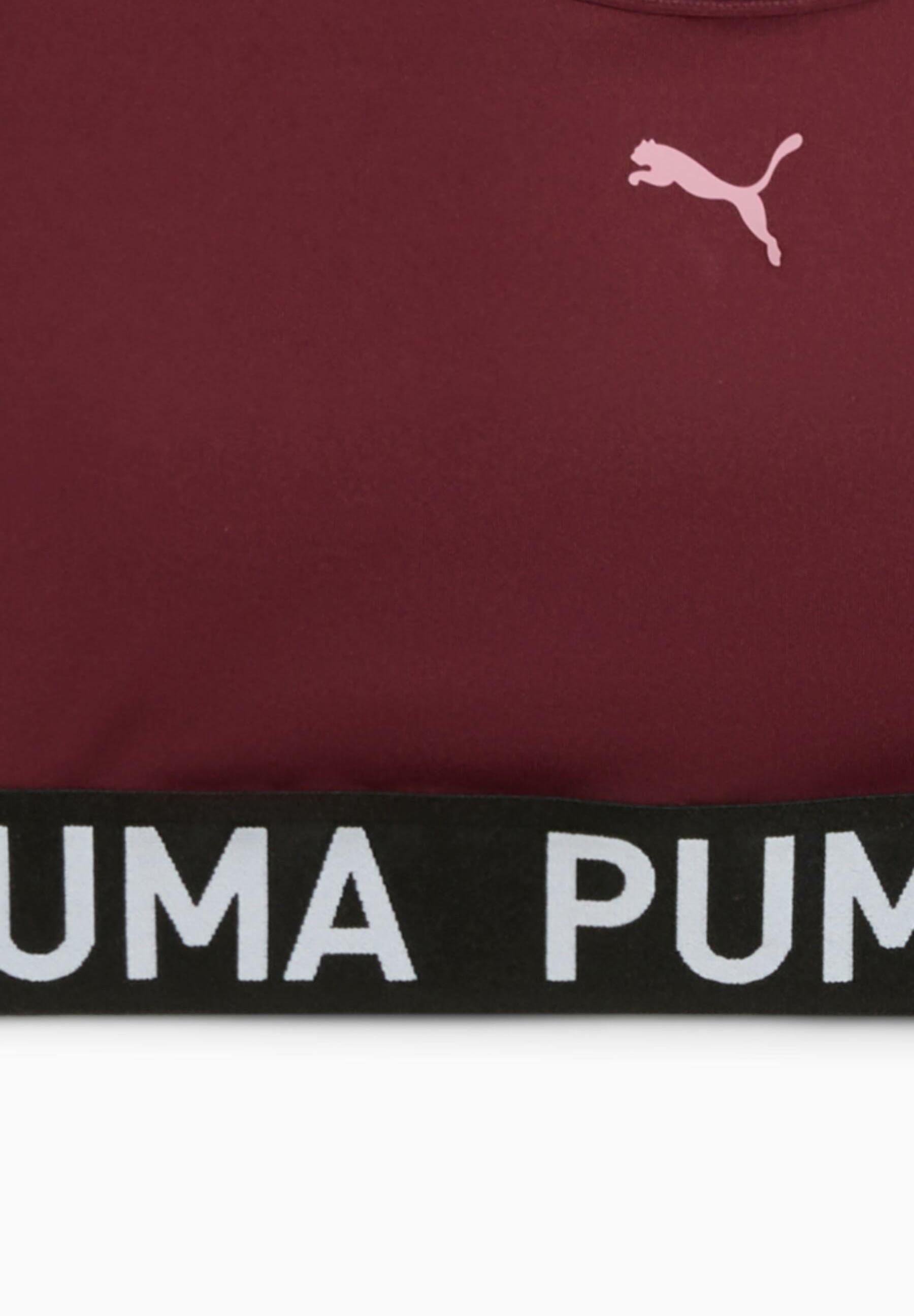 Puma KEEPS ELASTIC - Vidutinio palaikymo sportinė liemenėlė - rubino blizgesys