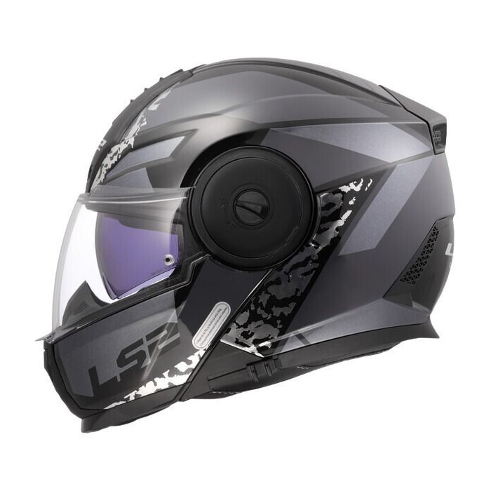Casco modular para motocicleta LS2 FF902 Scope II Oxyd - Negro - Talla L (59/60 cm)