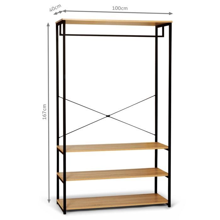 IDMARKET Dressing large L. 100 cm DETROIT design industriel