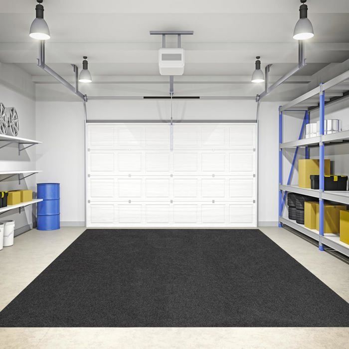 Alfombrilla protectora para garaje GOPLUS 252,5 x 221 cm - Alfombrilla antideslizante y absorbente de doble cara, lavable y reutilizable.