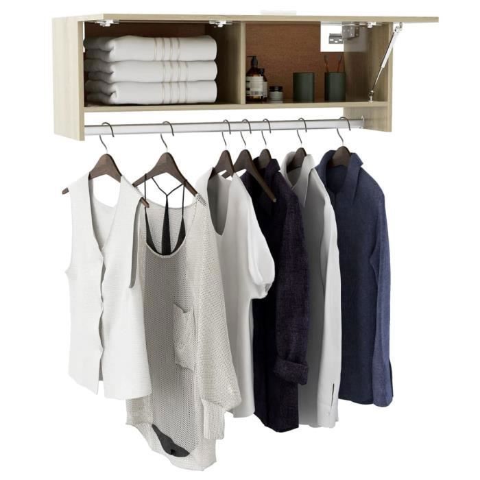 vidaXL Garde-robe Chêne sonoma 100x32,5x35 cm Aggloméré
