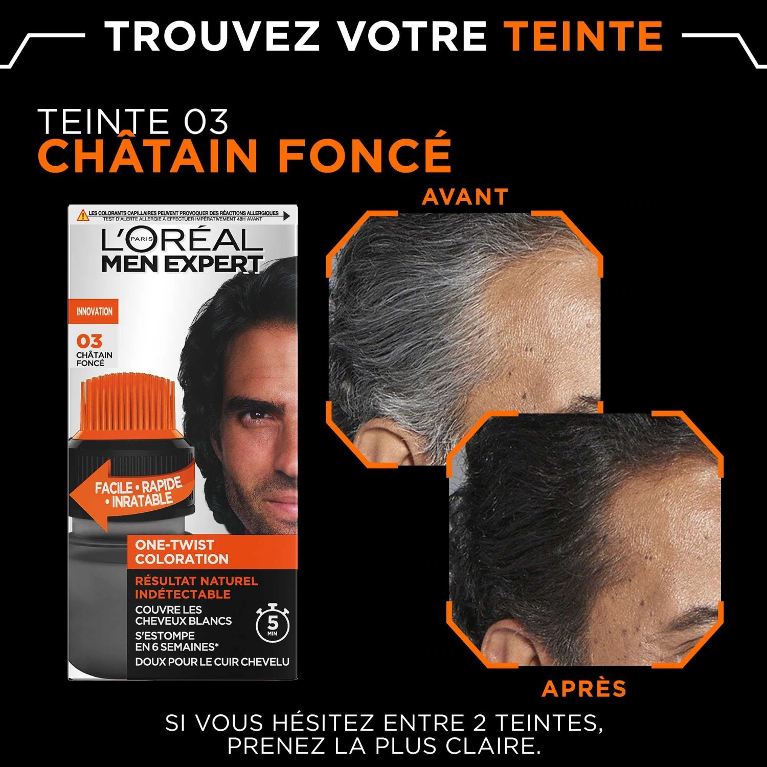 L’Oréal Paris L'Oréal Paris Men Expert One-Twist coloration châtain clair