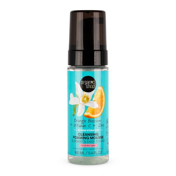 Čistiaca pena s hydratačným účinkom s pomarančovým kvetom Organic Shop 160 ml