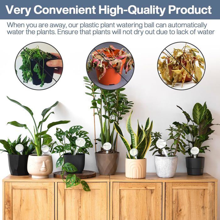 12 Pieces Plant Irrigation Balls, Automatic Drip Plant Watering System, Plant Watering Bulb System