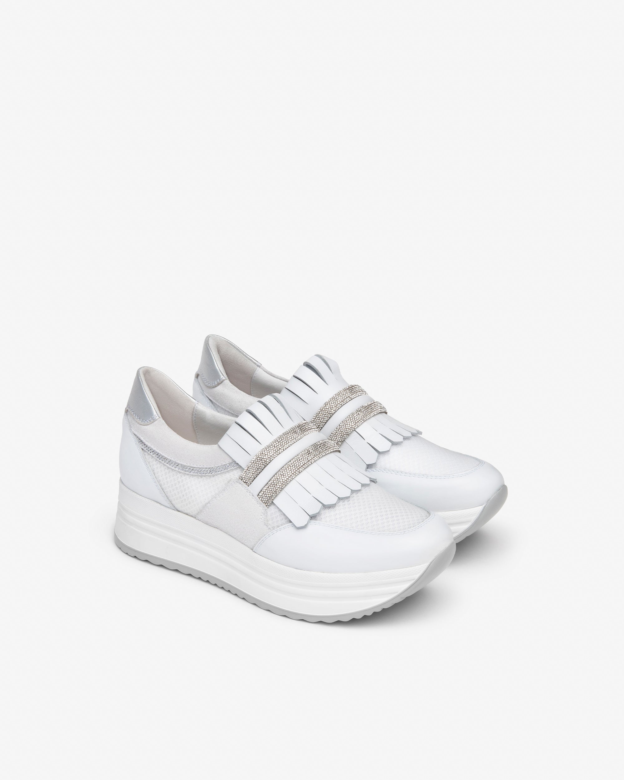 Baskets en cuir et daim pour femmes