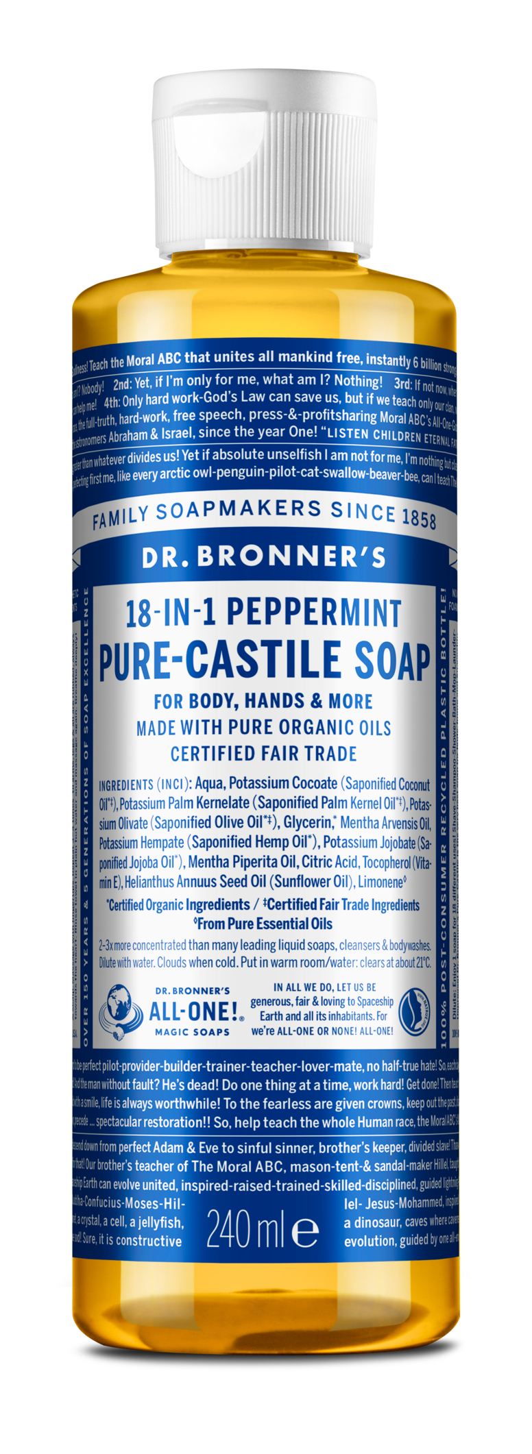 Dr. Bronner's borsmentás folyékony szappan 236 ml