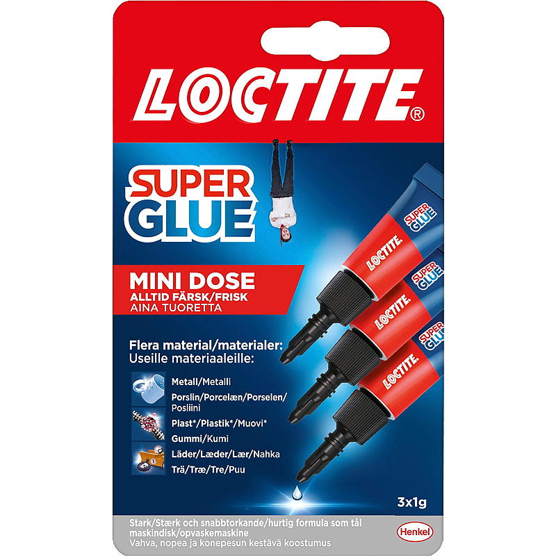 Loctite Superlijm 3x1 g, mini-doseringen, Loctite