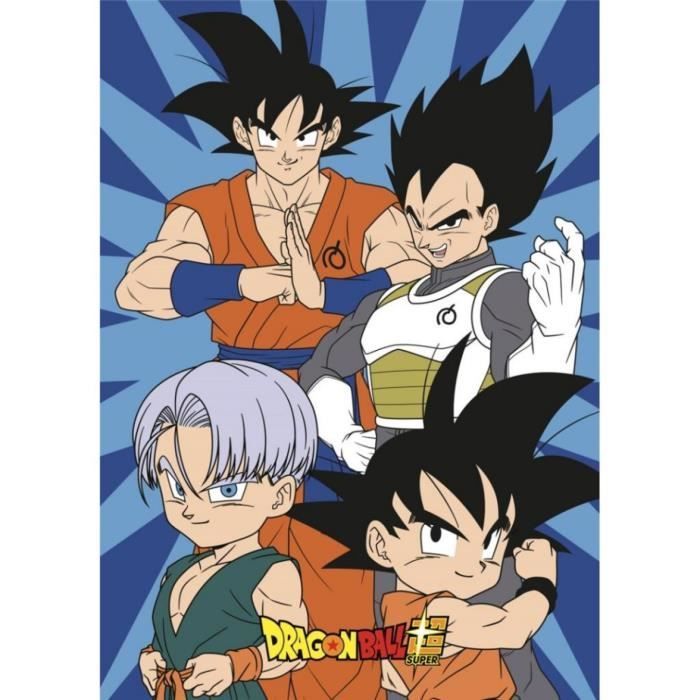 Plaid Polaire 100% Microfibre 70x140cm - DRAGON BALL Z - Bleu - Synthétique