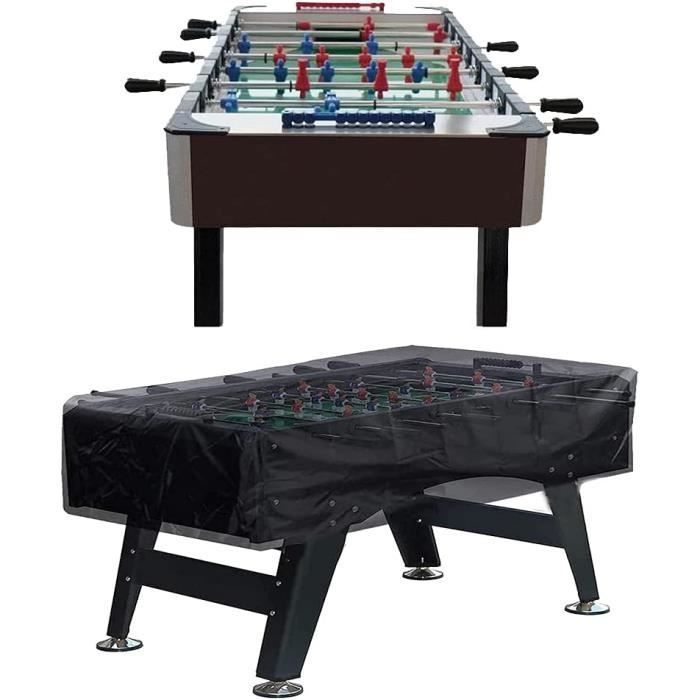 Tafelvoetbaltafelhoes gemaakt van 210D Oxford-stof, waterdicht, UV-bestendig en stofwerend, tafelvoetbaltafelhoes 160x115x50cm, zwart