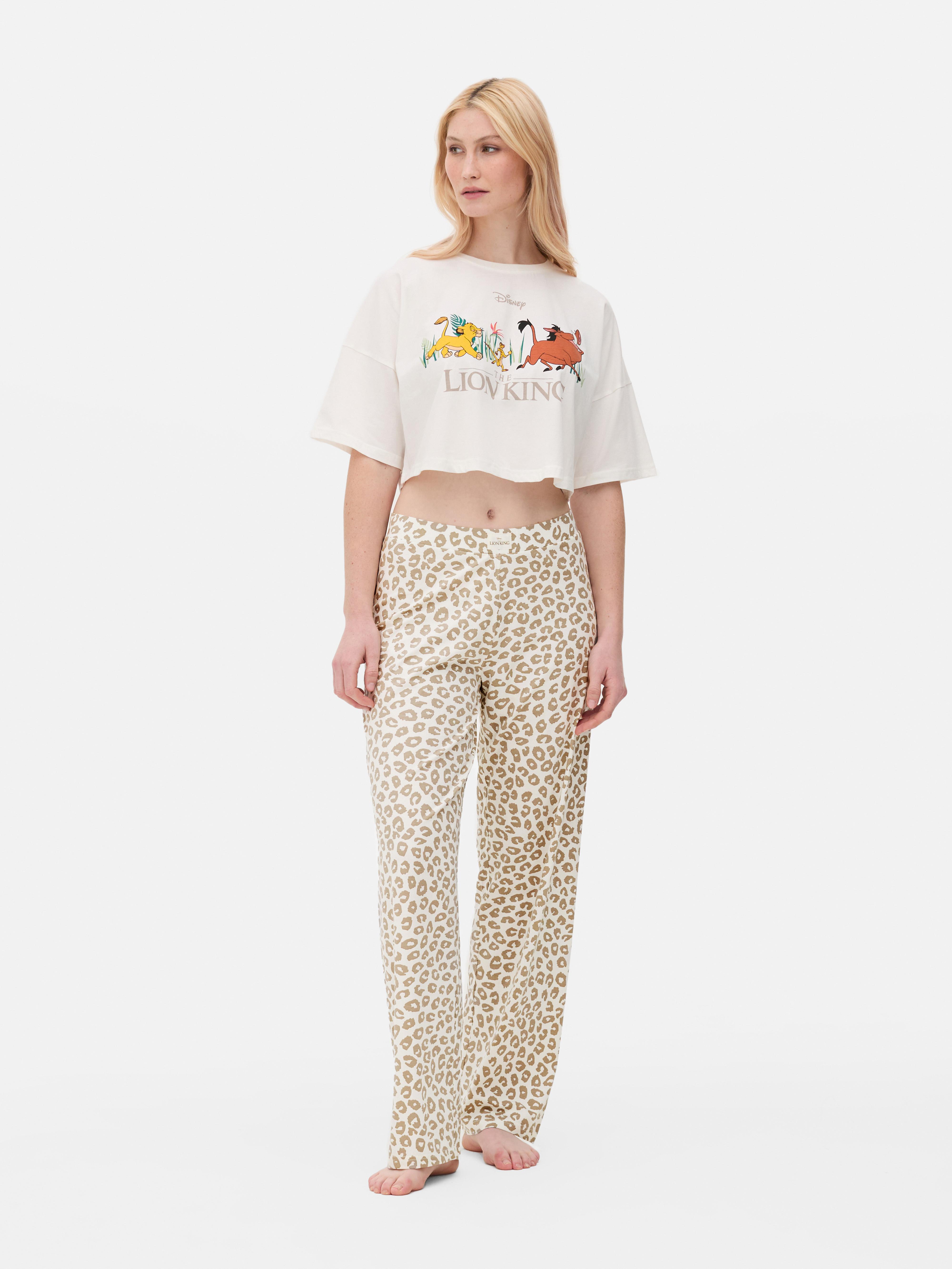 Disneys „Der König der Löwen“-Pyjama-Set mit einem locker sitzenden Kurzarm-T-Shirt und einer gemusterten Hose