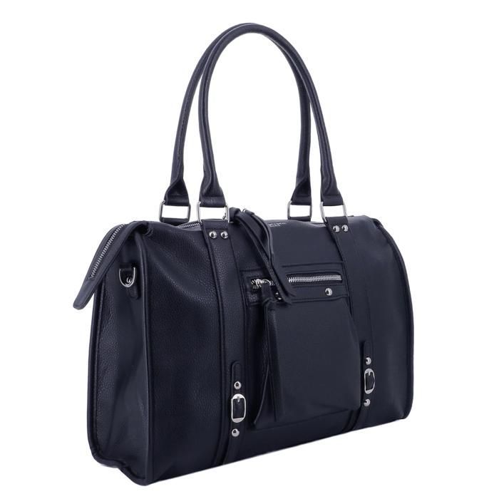 Damen-Umhängetasche mit mehreren Fächern – Flora Co Paris – Blau – Synthetik