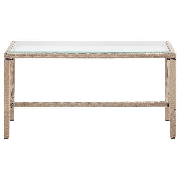 Conjunto de jardín Lemon de 4 piezas con cojines - Resina tejida beige - 80x45x40 cm 46436