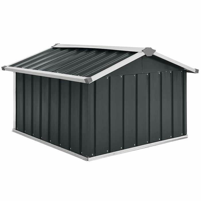 Refugio vidaXL para robot cortacésped, acero galvanizado, antracita, 92x97x63 cm, almacenamiento exterior 150909