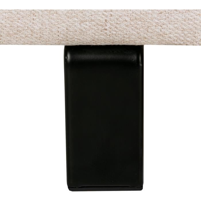 Convertible corner sofa - 4 people - STAN - Beige fabric - 3 headrests - Reversible - 243 x 92 x 184 cm