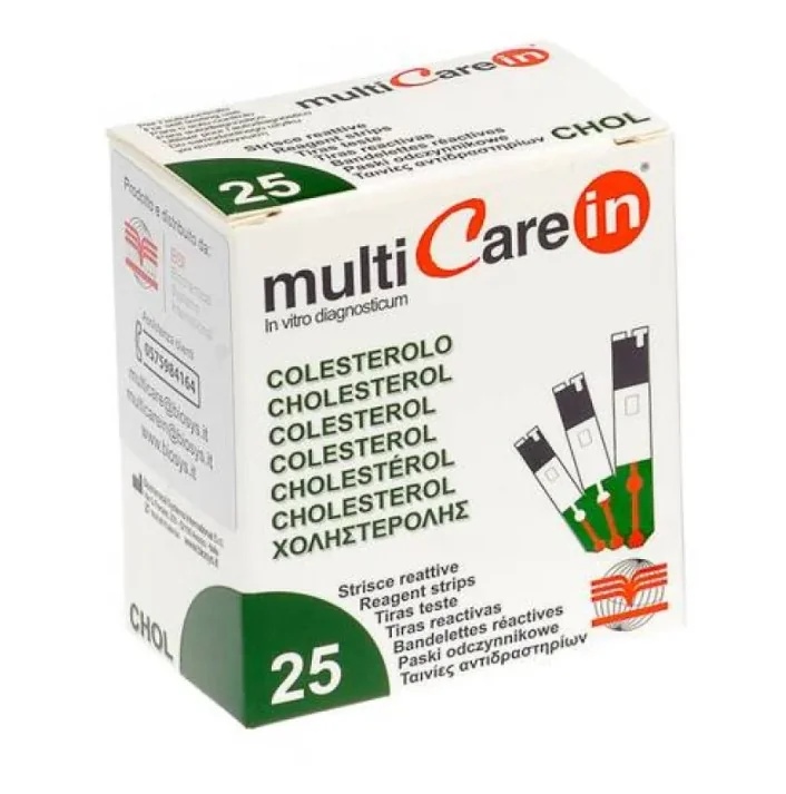 Multicare Cholesterin-Teststreifen, 25 Stück