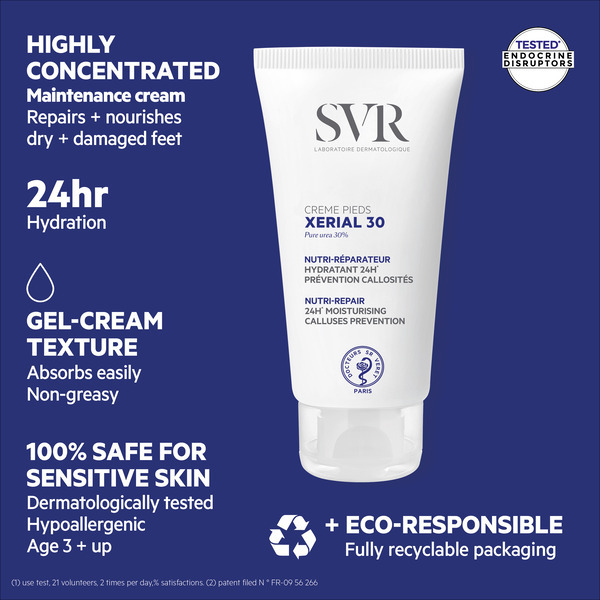 SVR XERIAL 30 krém na nohy s čistou močovinou 50 ml