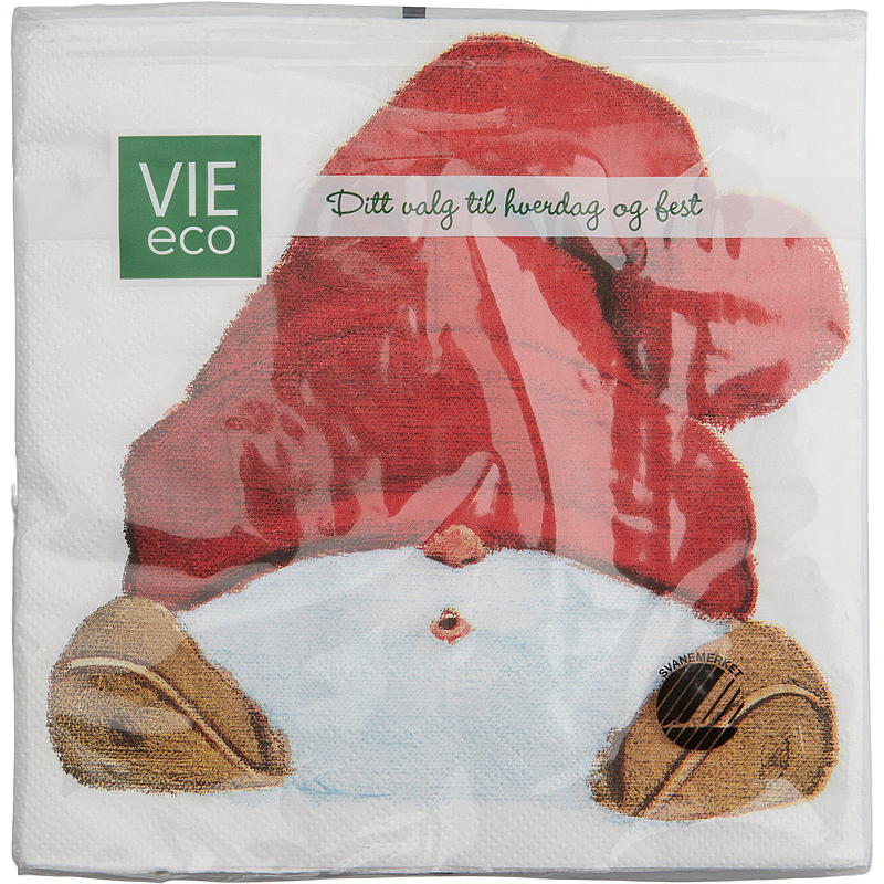 Servilletas ecológicas Vie, paquete de 20 unidades, 33x33 cm, diseño navideño.