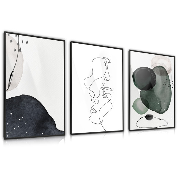 ZESTAW 3X Plakat Minimalistyczny Zestaw 30x40cm