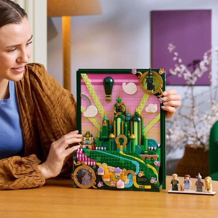 LEGO Wicked 75685 Tableau d’Emerald City - Set de Construction 3D pour Adulte - Maquette