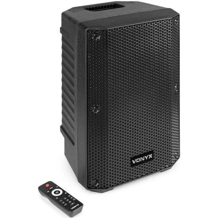 Kaksoisvahvistettu aktiivikaiutin - VONYX - VSA08BT - Bluetooth 5.0 - 250 wattia - 8-tuumainen bassokaiutin