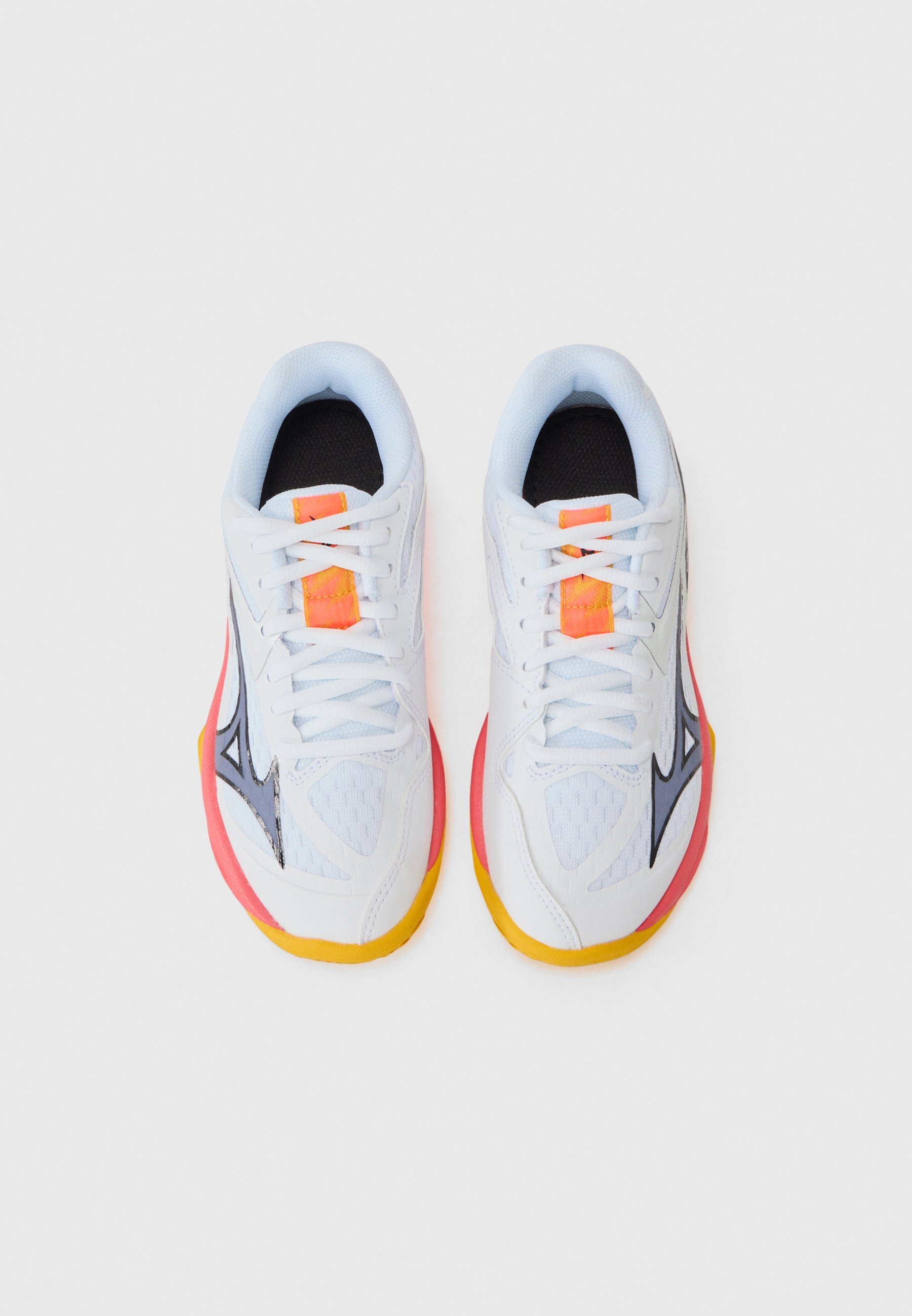 Mizuno LIGHTNING STAR Z7 UNISEXE - Chaussures de volley-ball - blanc/corail flamboyant/agrumes