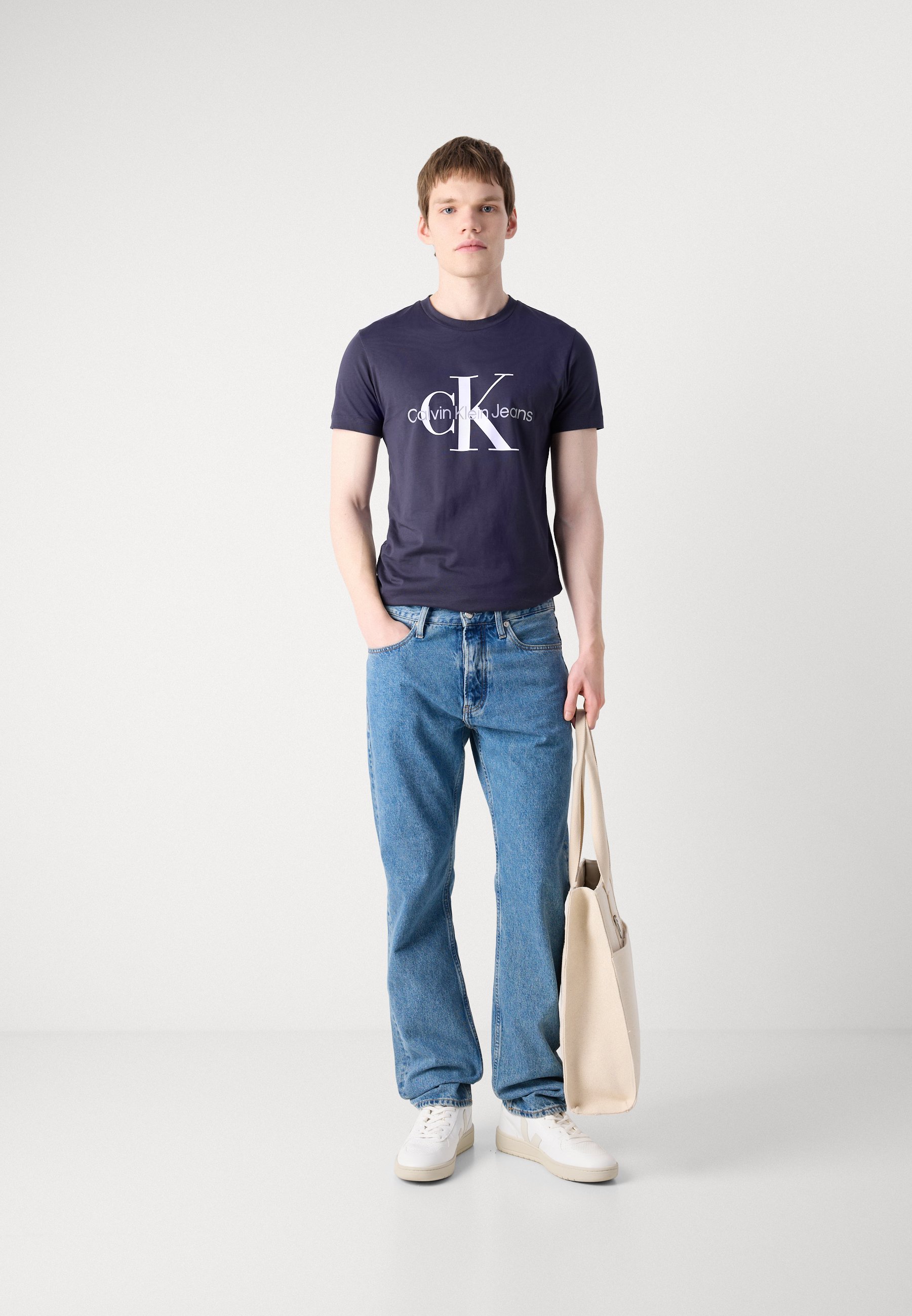 Calvin Klein Jeans CORE MONOGRAM SLIM T-shirt - T-shirt met print - nachtelijke hemel