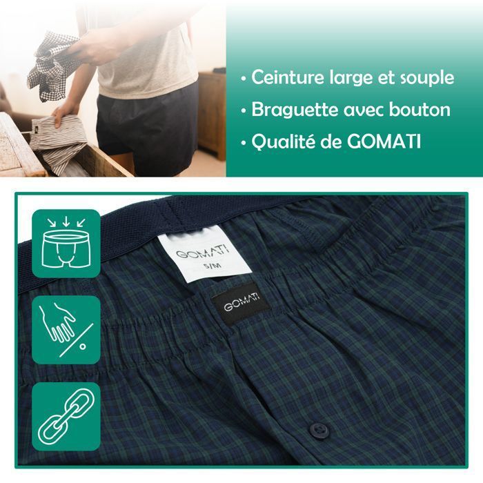 Gomati 6er-Pack Herren-Boxershorts aus gewebtem Stoff – Urban Mix