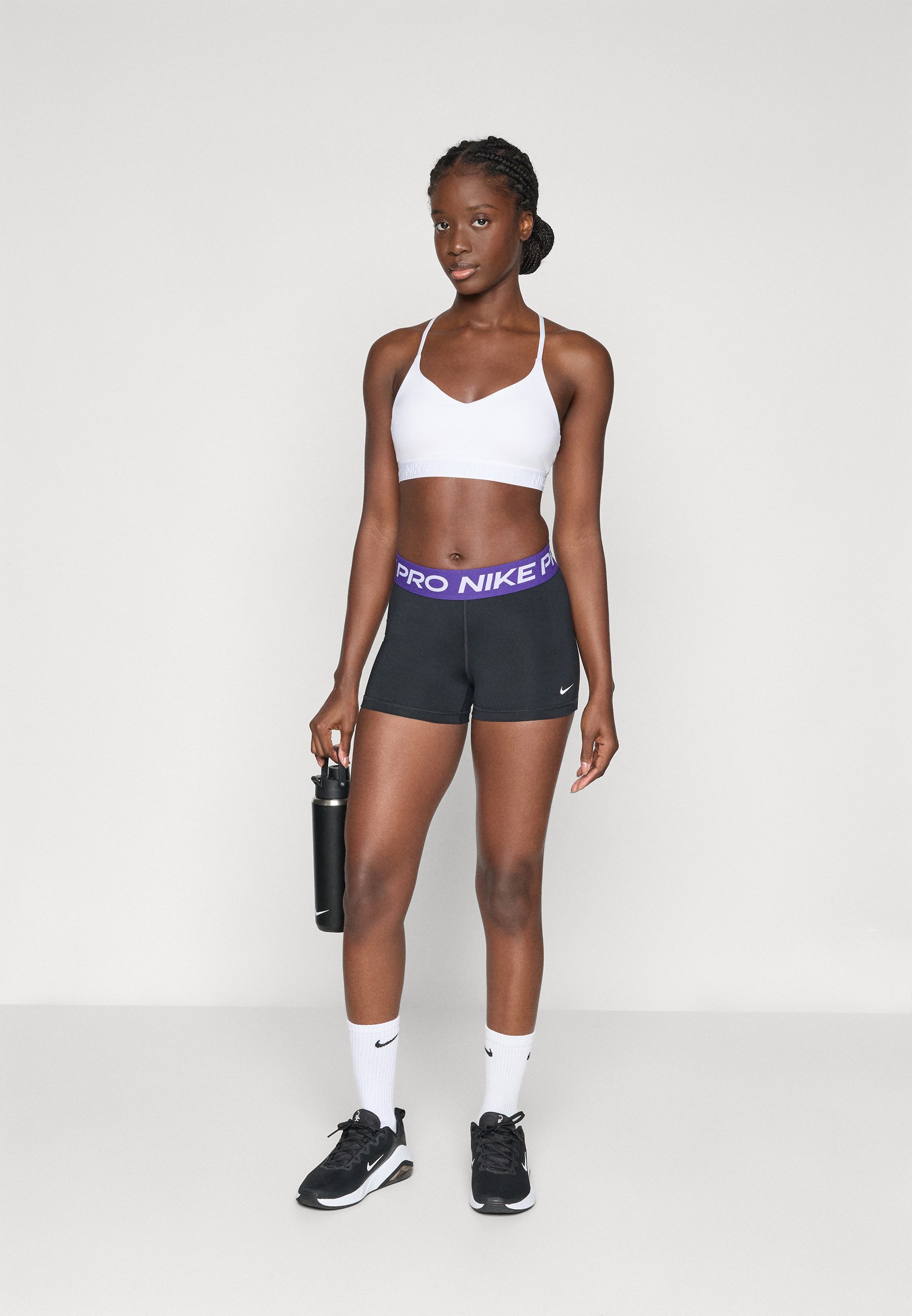 Short Nike Performance - Leggings - noir/violet/blanc
