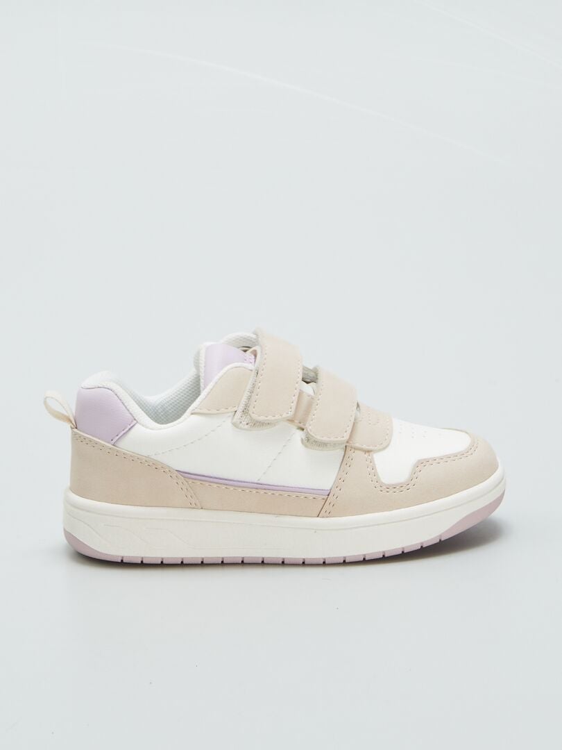 Sneakers met klittenbandsluiting - WIT