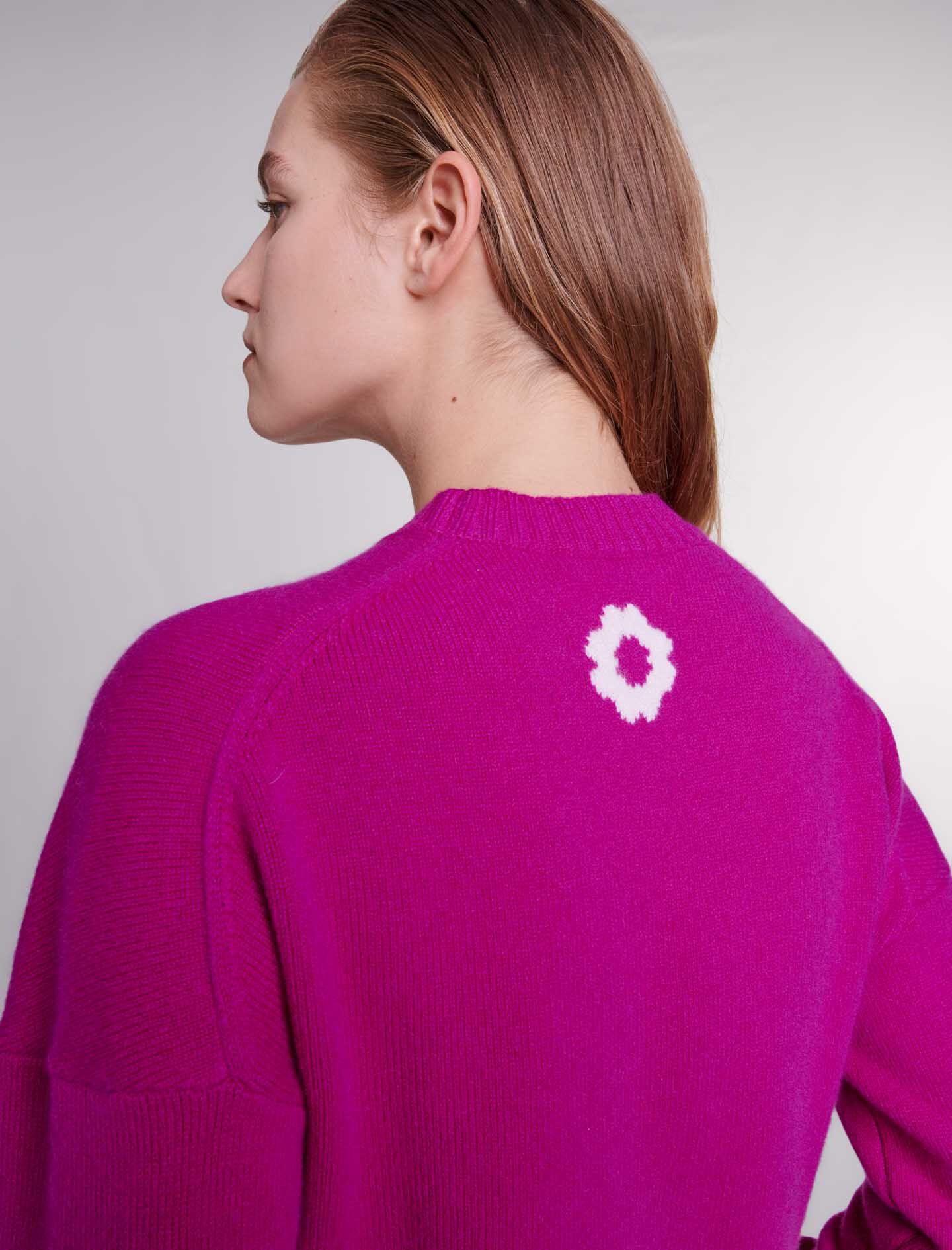 Kasjmier trui - Roze fuchsia
