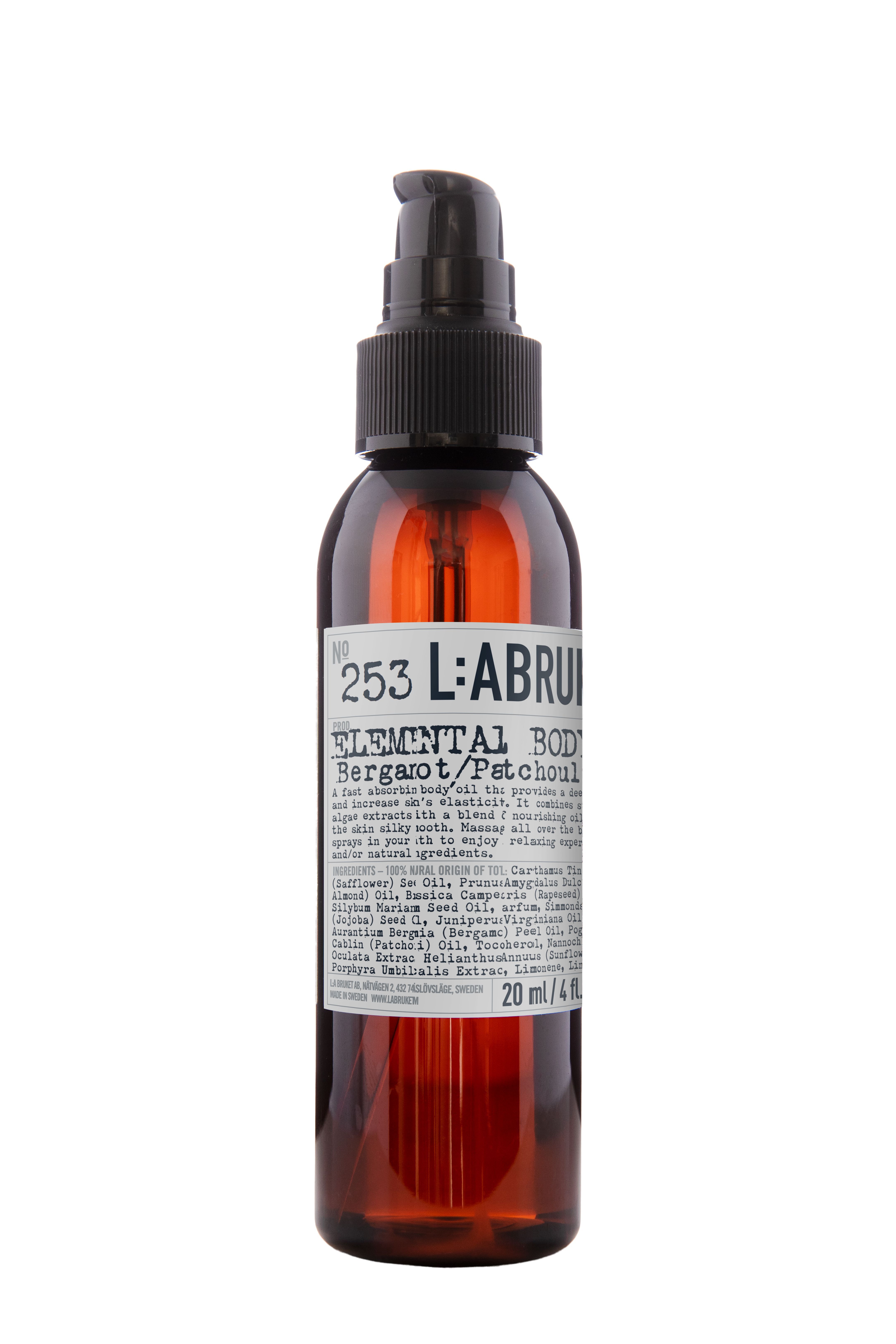 253 Óleo Corporal Bergamota/Patchouli 120 ml - L:a Bruket