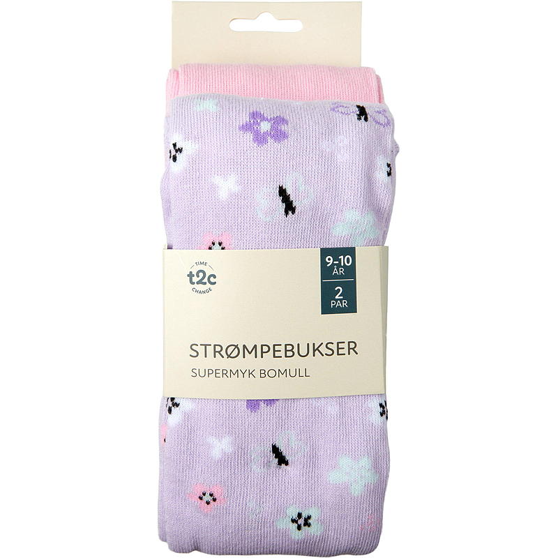 Time 2 Change strømpebukser, 2-pak, størrelse 3/4-9/10 år