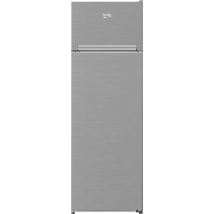 Frigorífico con congelador superior - BEKO - RDSA280K40SN - 250 L - MinFrost - Clase energética E - 160,6 x 54 x 57,4 cm - Plata