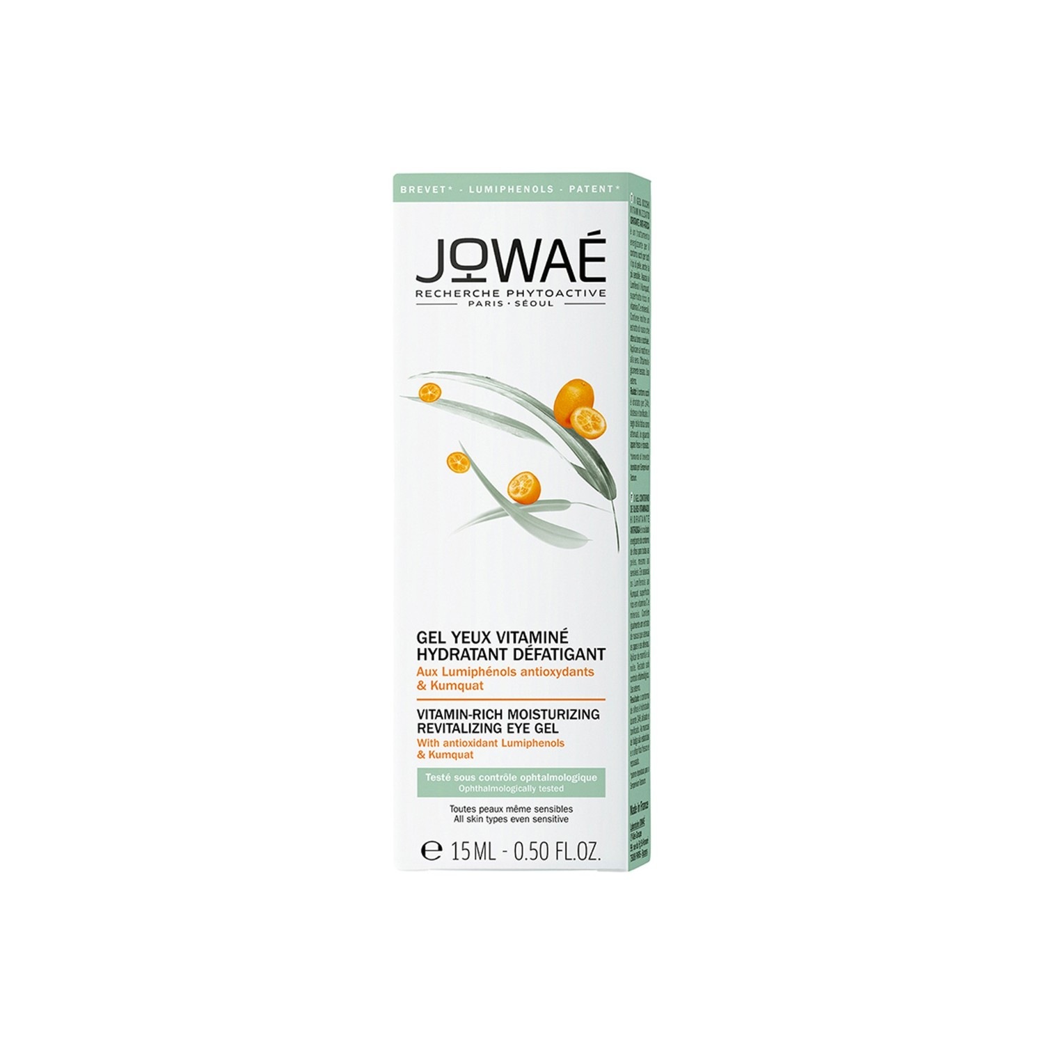 Jowaè Gel Yeux Vitaminé Hydratant Défatigant au Kumquat
