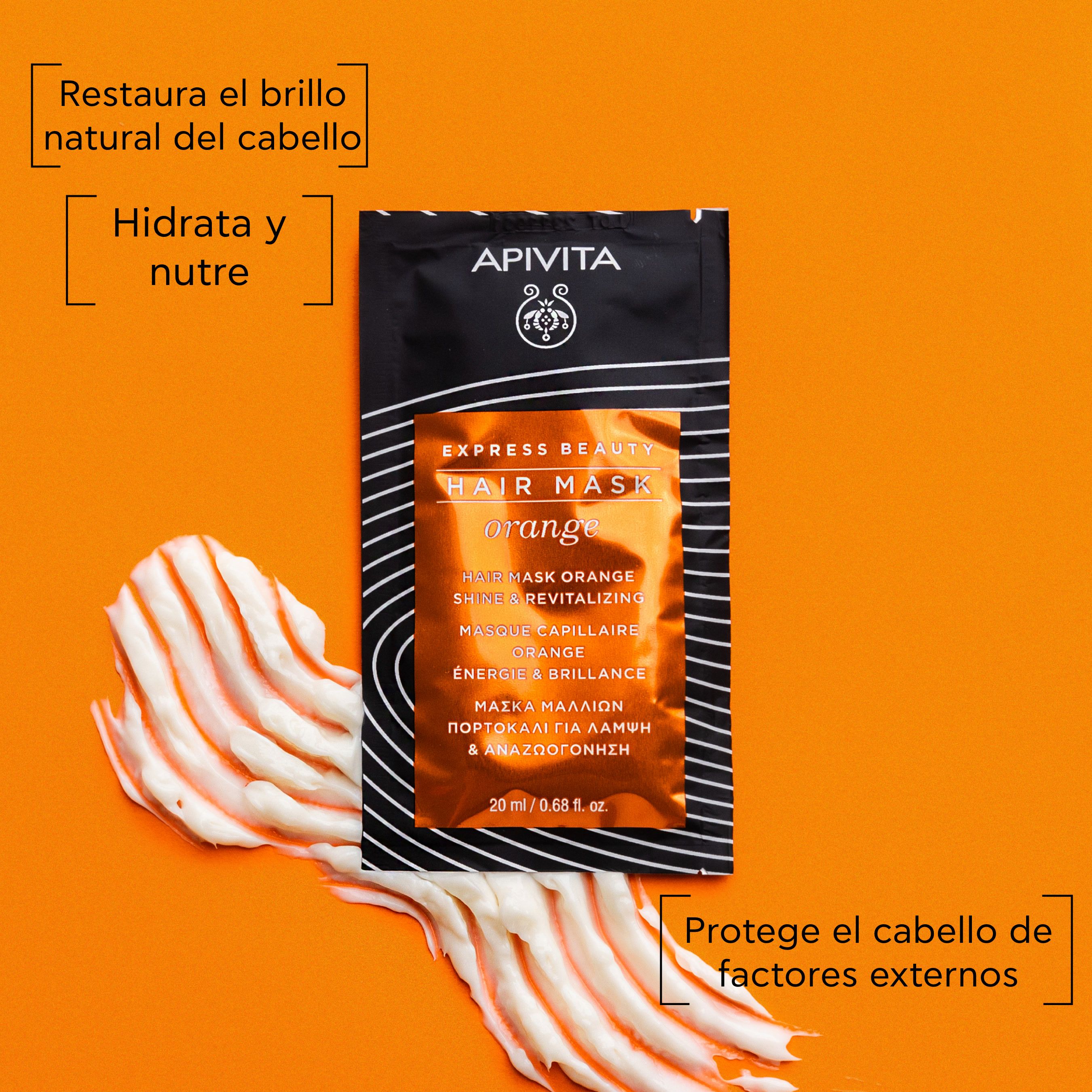 Express Beauty Pomarančová pleťová maska pre rozjasnenie a vitalitu Vlasové masky