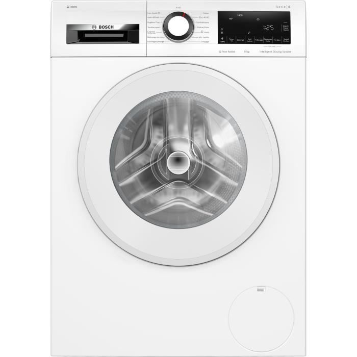 Lavadora de carga frontal Bosch WGG244F1FR SER6 - 9 kg - i-DOS - Inducción - 60 cm de ancho - 1400 rpm - Clase energética A - Vapor - Blanca