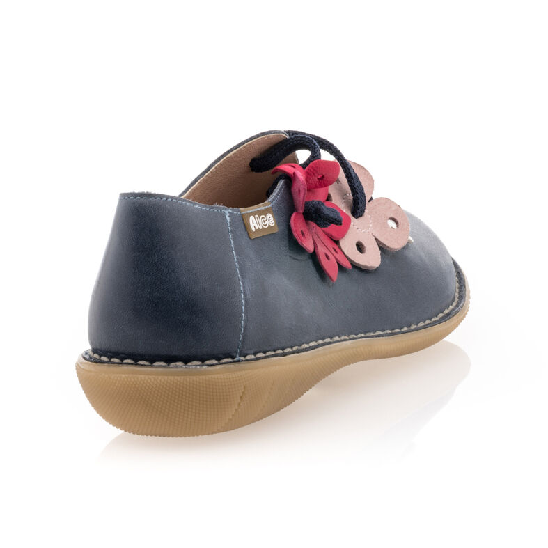 Zapatos de mujer azules con cordones / Zapatos Derby