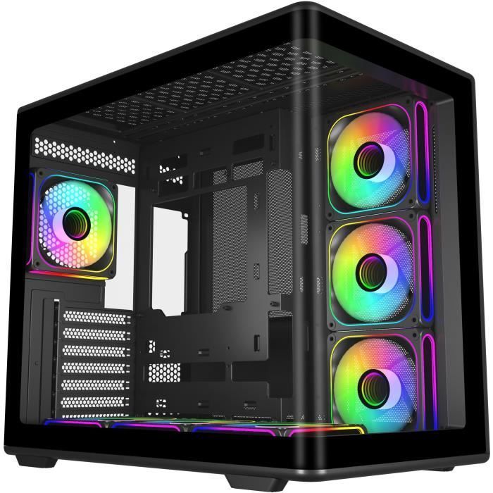 COOLER MASTER - Elite 600 Black 7*ARGB (7 Fan Version + Hub) - PC Case - Mid Tower