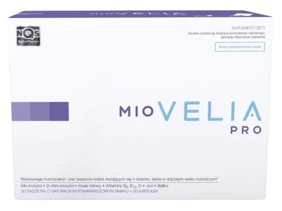 Miovelia Pro, Preparat wspomagający płodność u kobiet, Saszetki i kapsułki