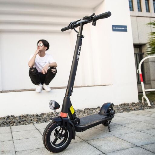 Joyor X1 melns elektriskais skrejritenis + ķivere un priekšējā soma