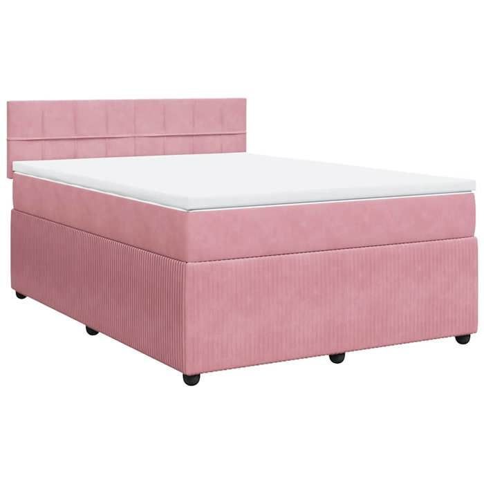 Struttura letto con materasso - Maison Exclusive - 140x200 cm - Velluto - Massimo relax