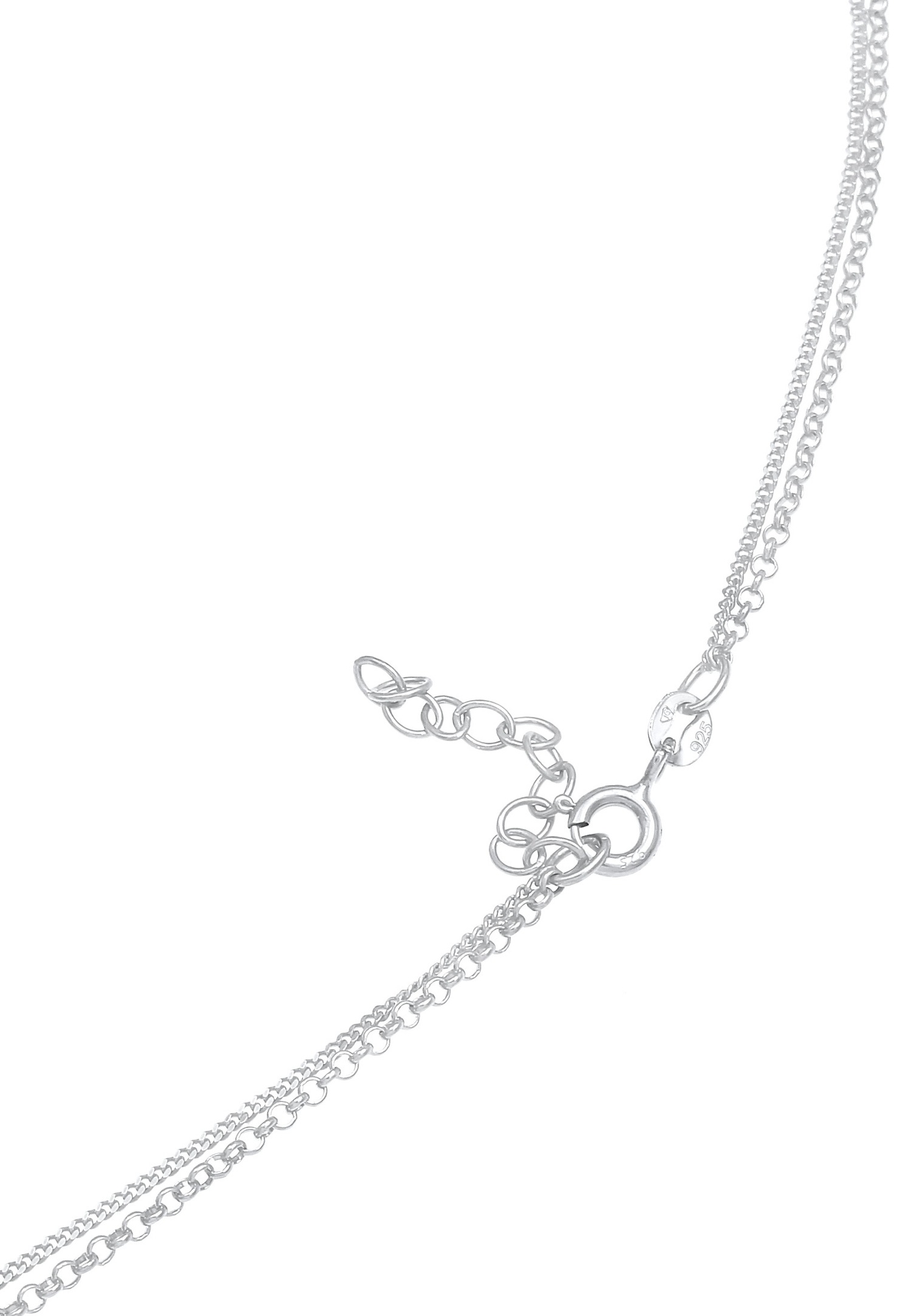 Elli Femmes Couches Plaquette Pendentif Martelé Tendance Blogueur en Argent Sterling 925