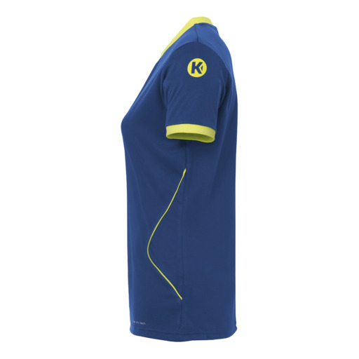  Curve Camiseta Mc De Mujer Azul Deep/Amarillo Fluor Kempa