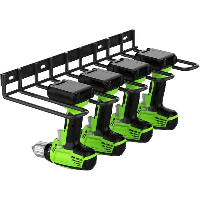 Organizzatore per utensili elettrici, supporto per trapano a parete, supporto per trapano robusto, supporto per trapano resistente per garage/officina