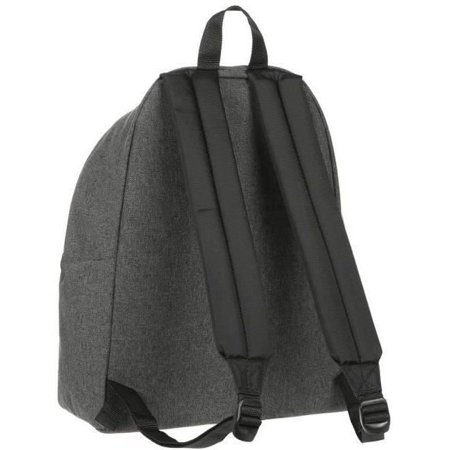 Mochila acolchada EASTPAK Pak'r de mezclilla negra + Estuche individual para lápices Benchmark de mezclilla negra