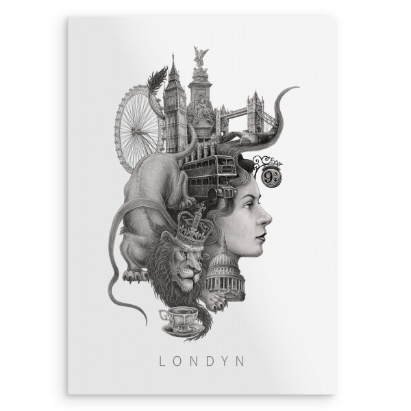 Plakat Londyn, elegancka dekoracja 20x30 cm