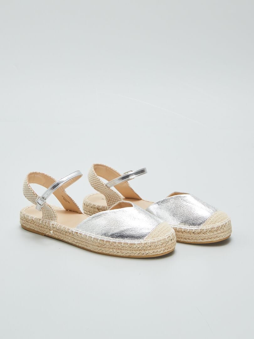 Sandálias Espadrille Fechadas - CINZA