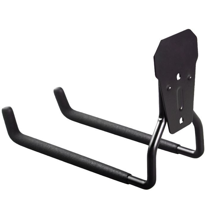 Juego de 2 estantes de pared para garaje Maclean, de acero, con una carga máxima de 35 kg, modelos MC-439 + MC440, para neumáticos, herramientas de jardín, escaleras, etc.