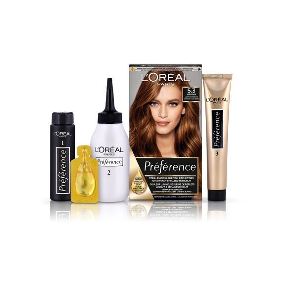 L'Oréal Paris Préférence 5.3 Gold Light Brown Permanentna barva za lase<br>